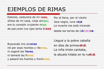 Ejemplos de Rimas